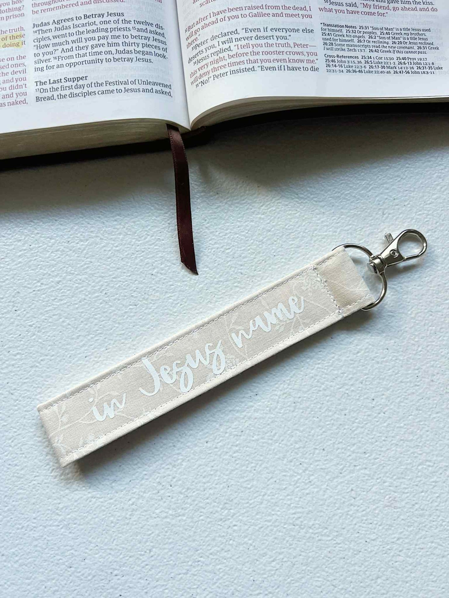 Beige Wristlet