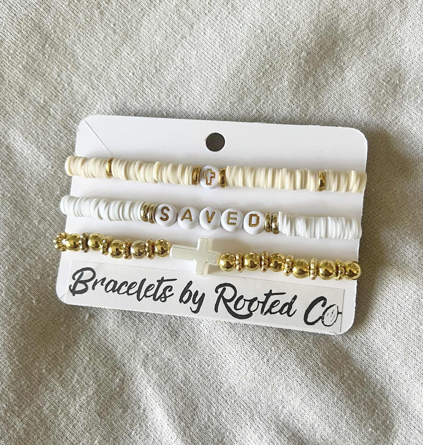 Saved/ Beige Bracelet Set