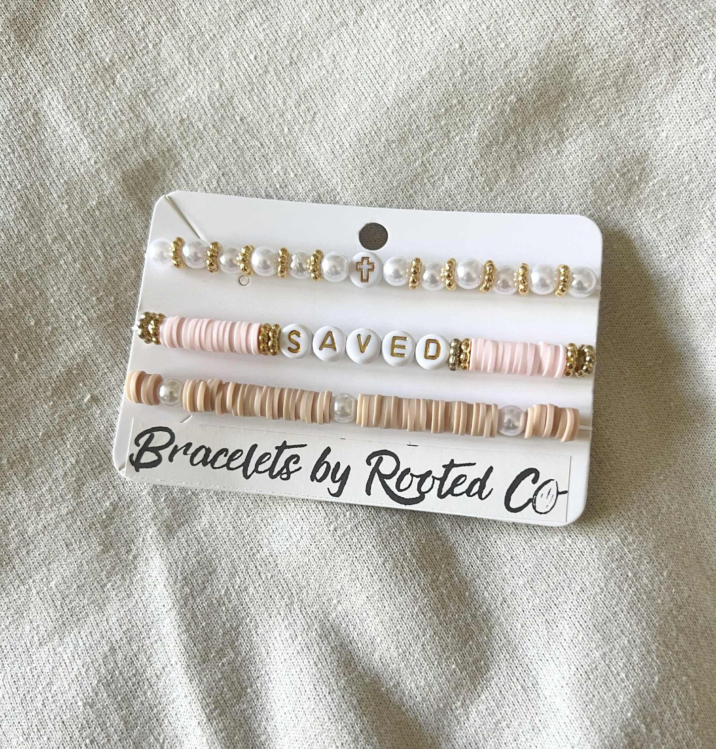 Saved/ Pearl Bracelet Set