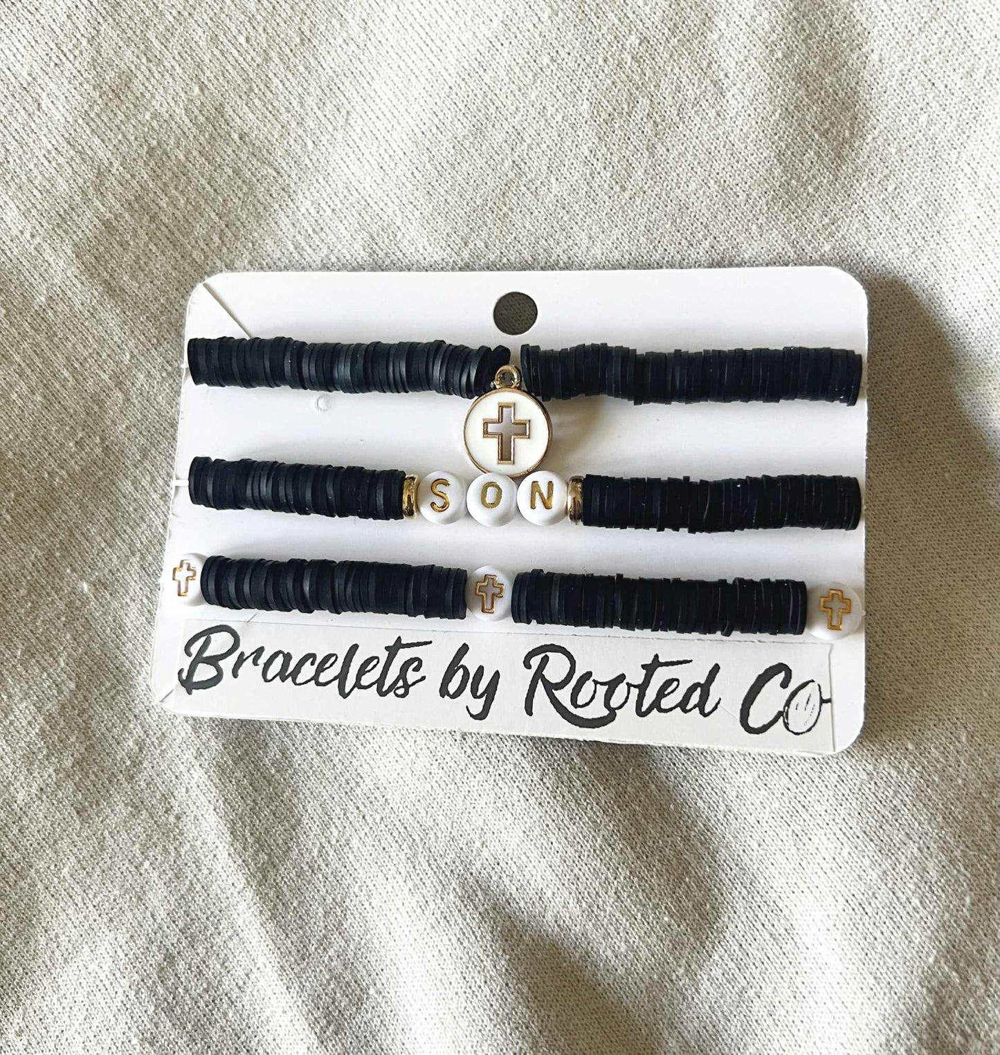 Son//Black Bracelet Set