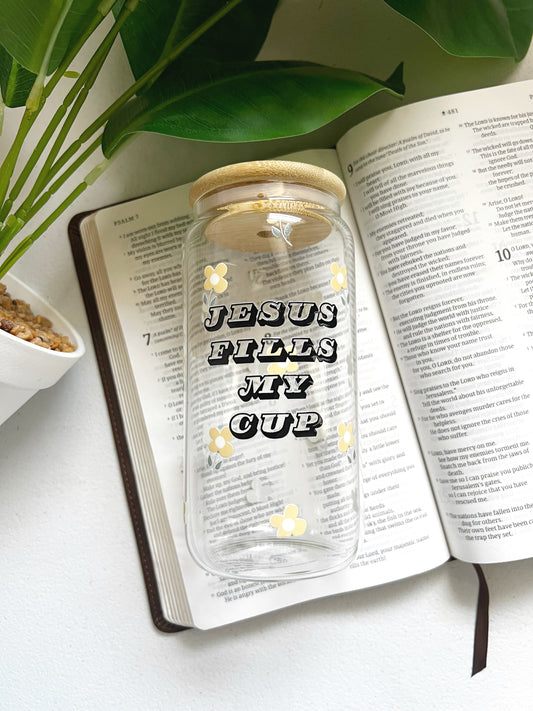 Jesus Fills Glass Cup