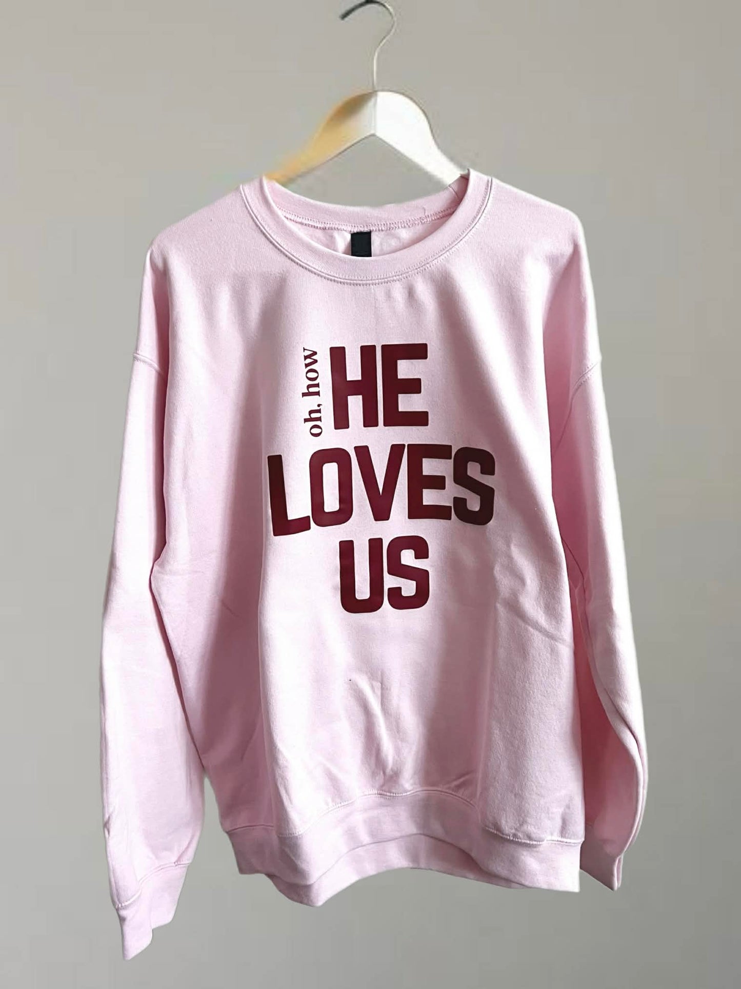 HE LOVES US CREWNECK